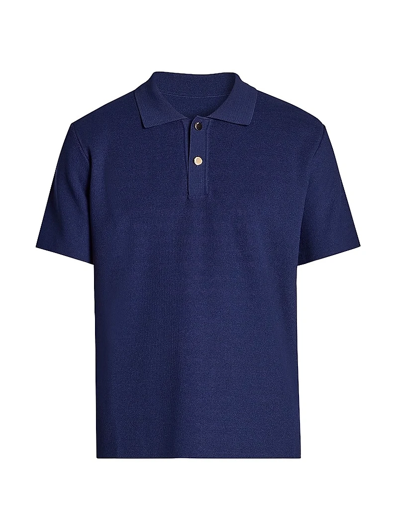 Knit Loose-Fit Polo Shirt
