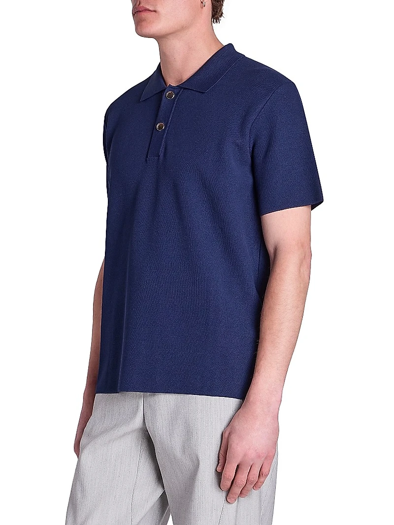 Knit Loose-Fit Polo Shirt