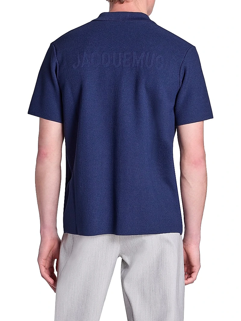 Knit Loose-Fit Polo Shirt