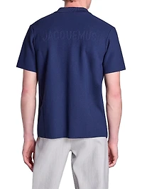 Knit Loose-Fit Polo Shirt