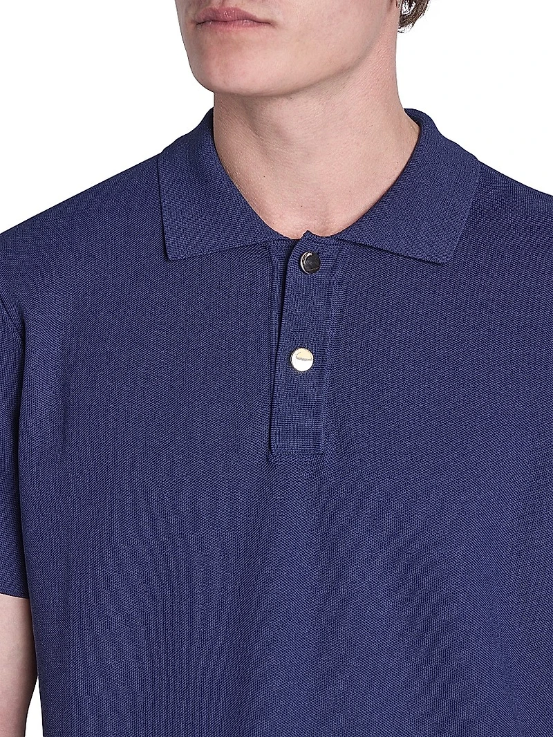 Knit Loose-Fit Polo Shirt