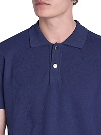 Knit Loose-Fit Polo Shirt