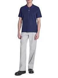 Knit Loose-Fit Polo Shirt