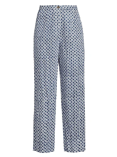 Pietro Check Cotton-Linen Pants