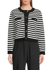 Lise Striped Stretch-Cotton Jacket