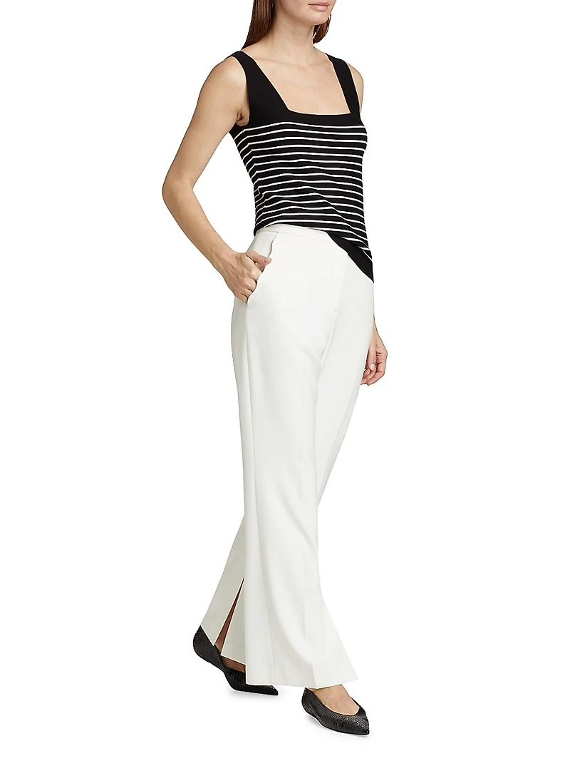 Ellie Squareneck Striped Knit Tank