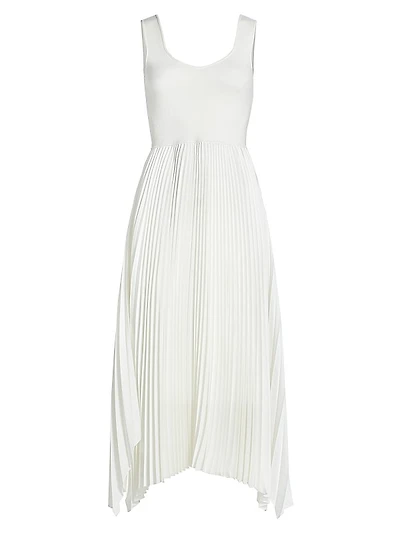 The Mave Pleated Knit Midi-Dress