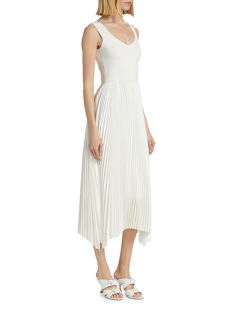The Mave Pleated Knit Midi-Dress