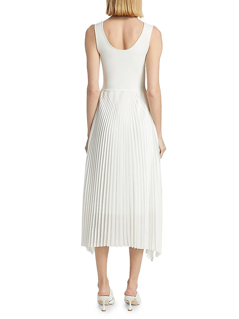 The Mave Pleated Knit Midi-Dress