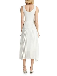 The Mave Pleated Knit Midi-Dress