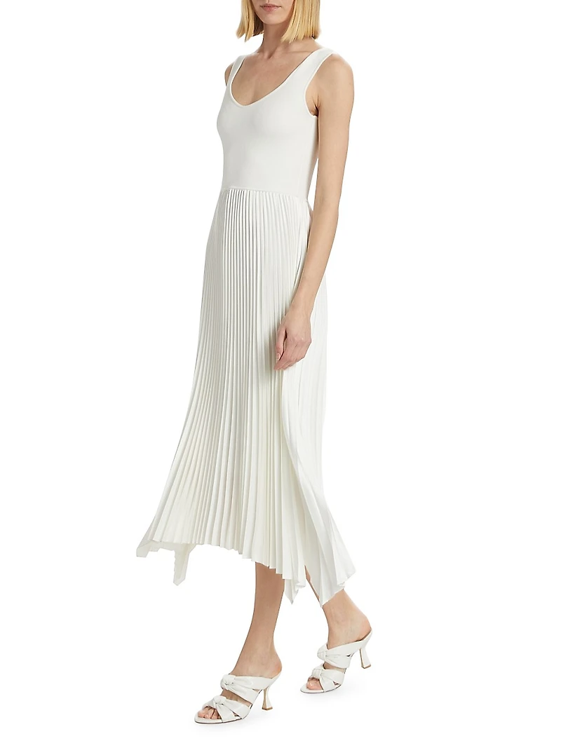 The Mave Pleated Knit Midi-Dress