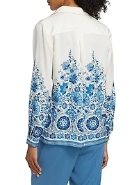 Madeline Floral Silk-Blend Blouse