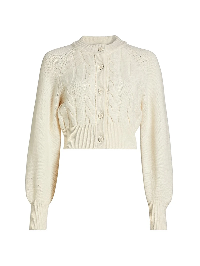 Rita Wool-Cashmere Crop Cardigan