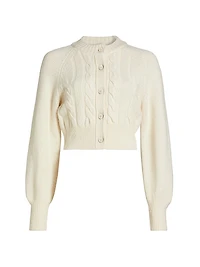 Rita Wool-Cashmere Crop Cardigan