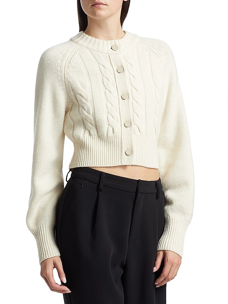 Rita Wool-Cashmere Crop Cardigan
