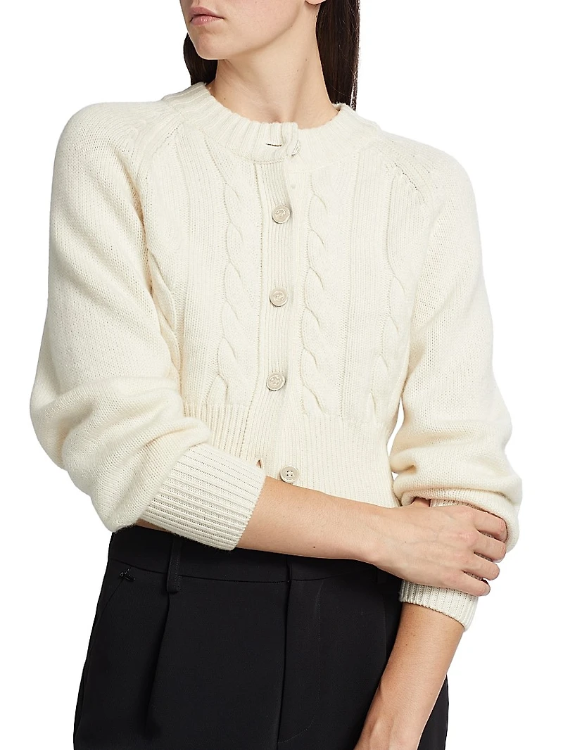 Rita Wool-Cashmere Crop Cardigan