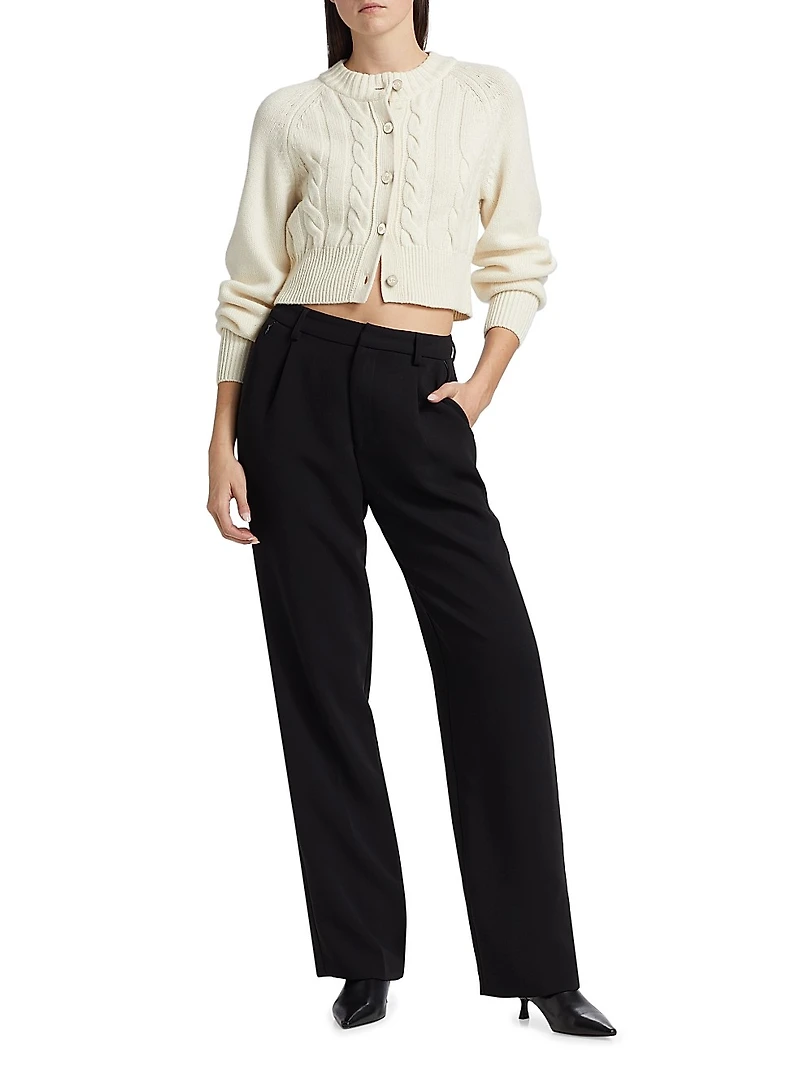 Rita Wool-Cashmere Crop Cardigan