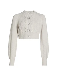 Rita Wool-Cashmere Crop Cardigan