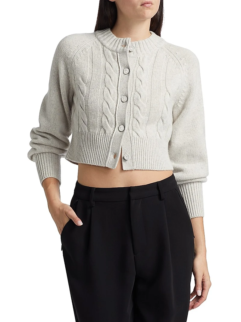 Rita Wool-Cashmere Crop Cardigan