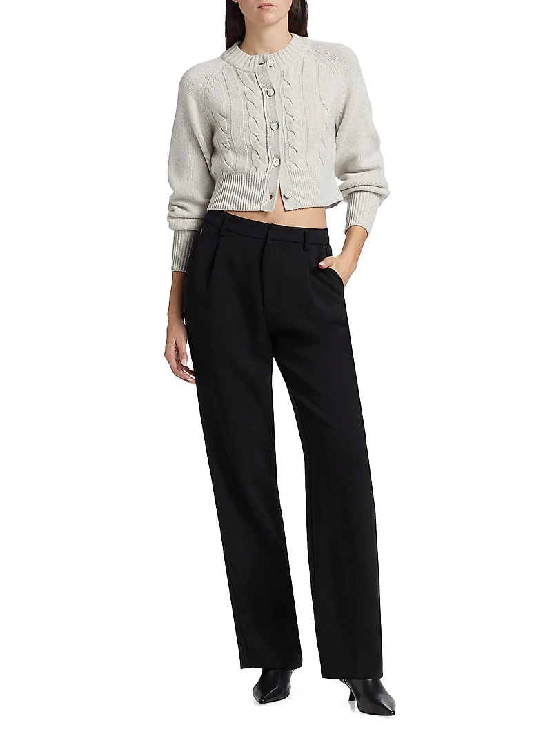 Rita Wool-Cashmere Crop Cardigan