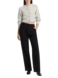 Rita Wool-Cashmere Crop Cardigan