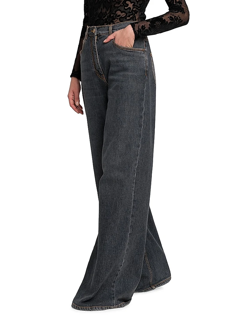 High-Rise Wide-Leg Jeans