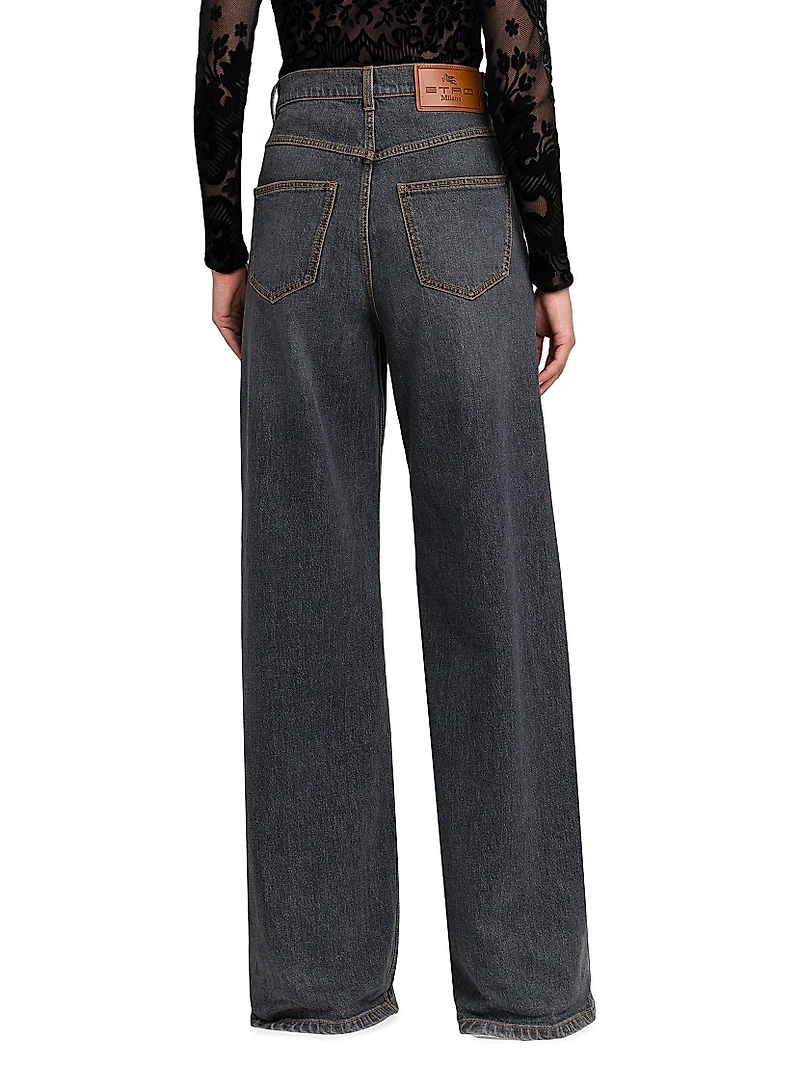 High-Rise Wide-Leg Jeans
