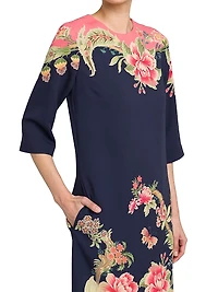 Floral Crepe Shift Dress