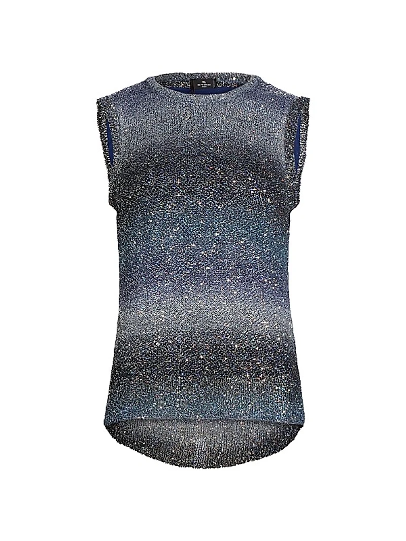 Sequined Gradient Top