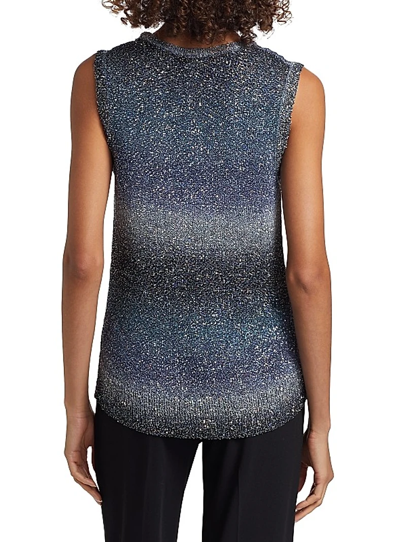 Sequined Gradient Top