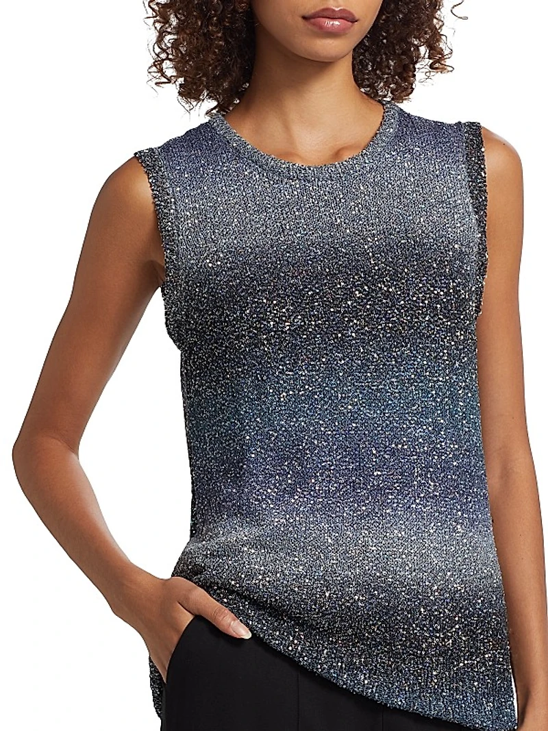 Sequined Gradient Top