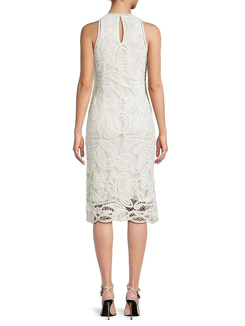 Reena Crochet Sleeveless Midi-Dress