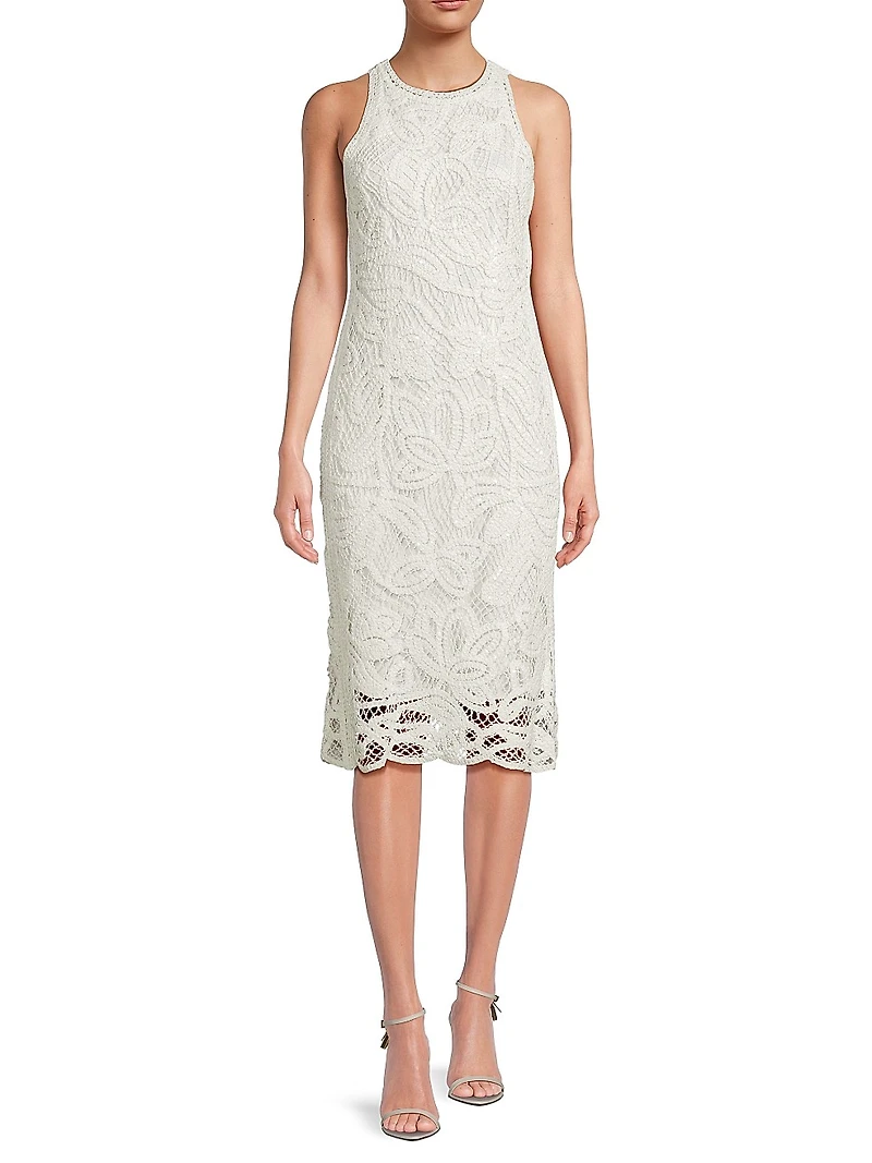 Reena Crochet Sleeveless Midi-Dress