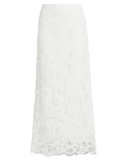 Rachael Crochet Sequin Maxi Skirt