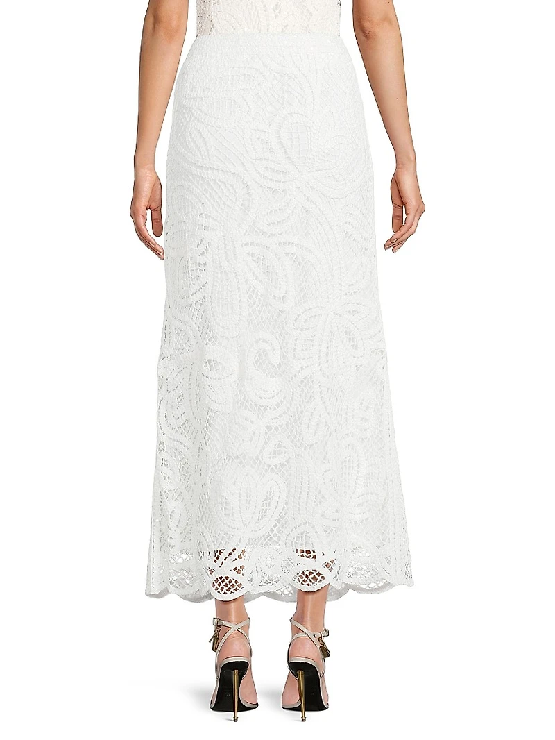 Rachael Crochet Sequin Maxi Skirt