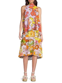 Kehlani Floral-Sequined Midi-Skirt