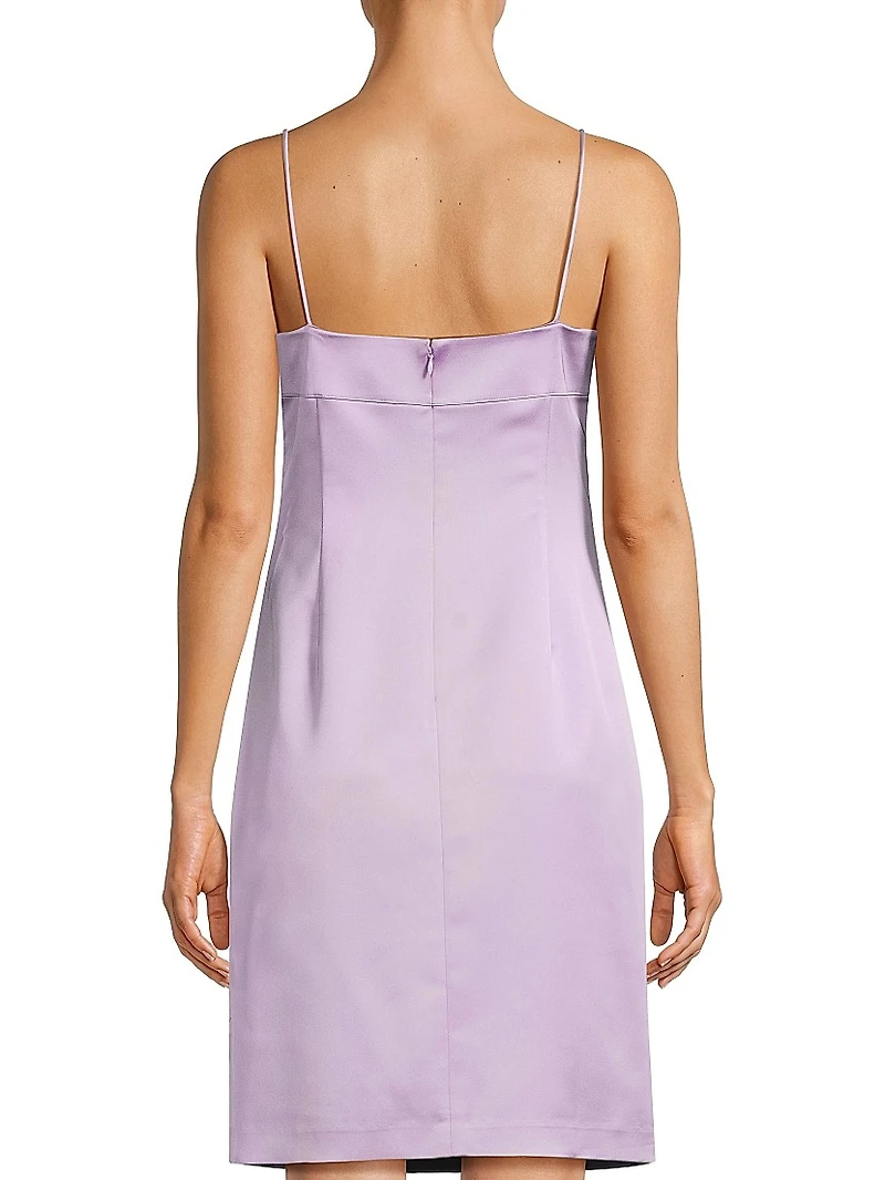 Taryn Satin Wrap Minidress