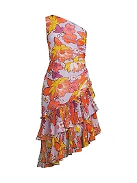 Lana Floral Asymmetric Midi-Dress