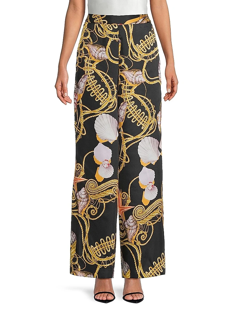 Virginia Status Shell Print Pants