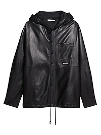 Leather Hooded Shirt