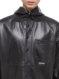 Leather Hooded Shirt