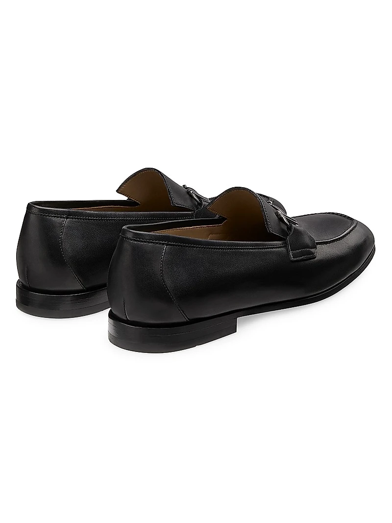 Club Luxe-Bit Leather Loafers