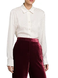 Silk-Blend Velvet Trousers
