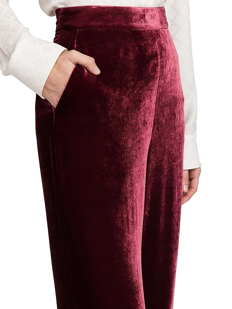 Silk-Blend Velvet Trousers