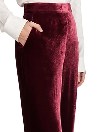 Silk-Blend Velvet Trousers