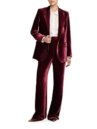 Silk-Blend Velvet Trousers