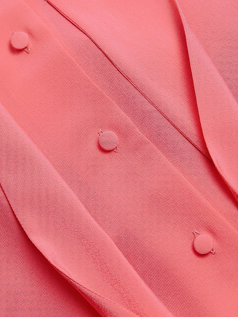 Silk Tie-Neck Blouse