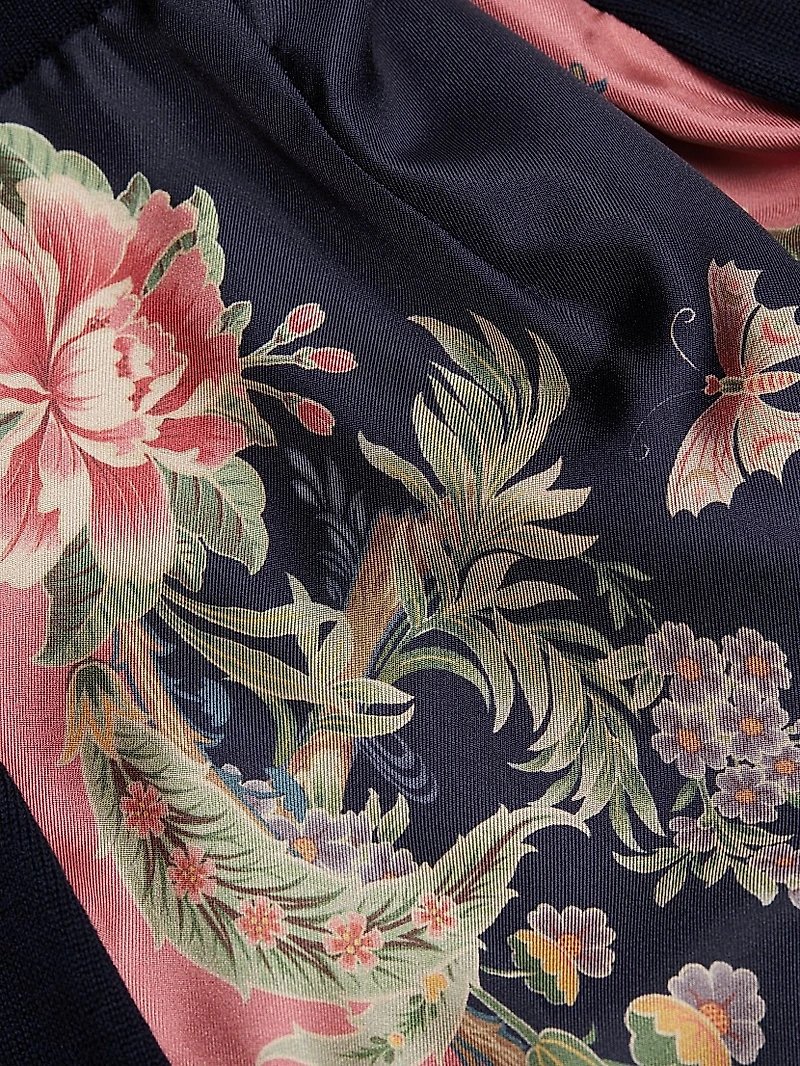 Garden Silk Combo Pencil Skirt