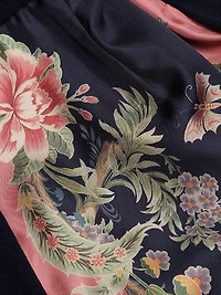 Garden Silk Combo Pencil Skirt