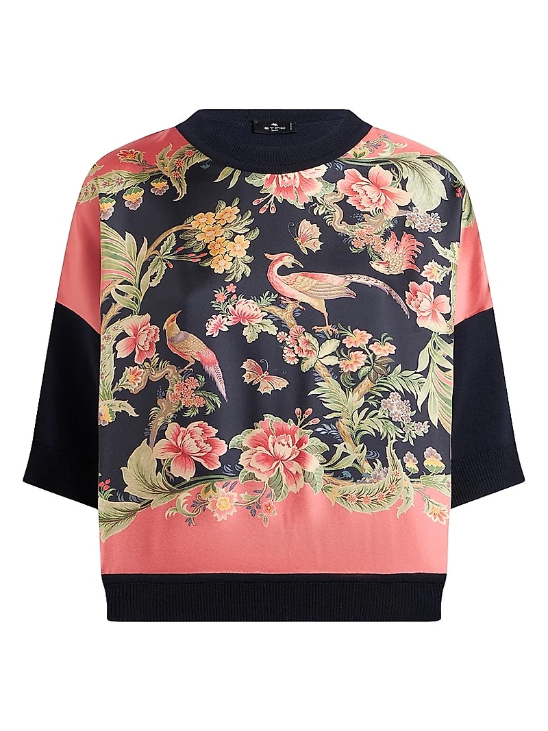 Chinoiserie Silk Top